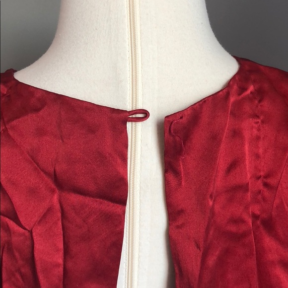 NWOT Free People burgundy Charmian silk dress - Picture 4 of 7